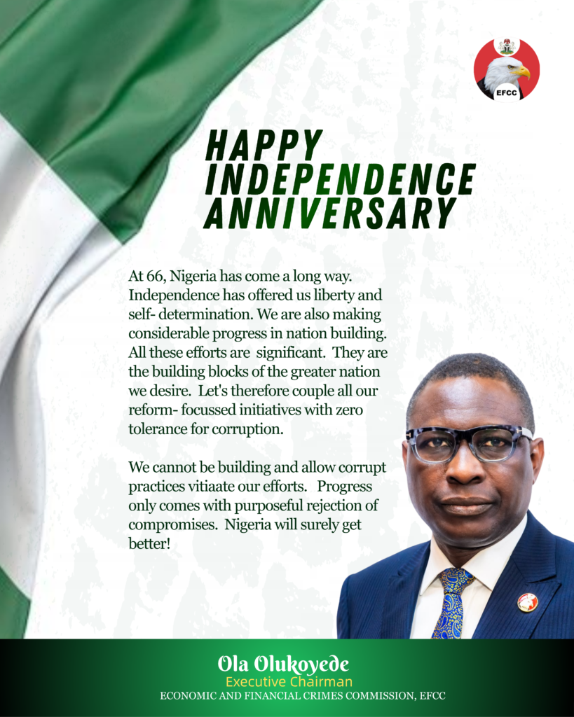 Nigeria @ 66: Olukoyede Calls for Zero Tolerance of Corruption to Drive Progress and Reforms